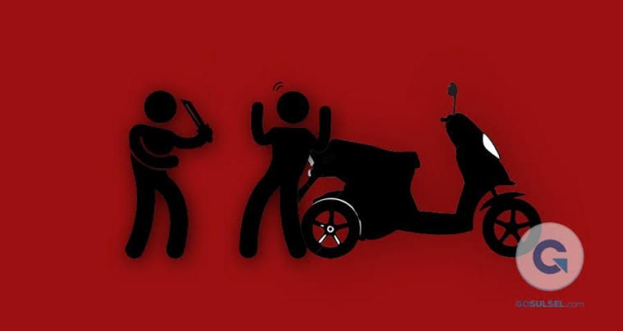 podiumnews.com-Rampas HP Pengendara Motor, Begal Nyaris Tewas Diamuk Massa